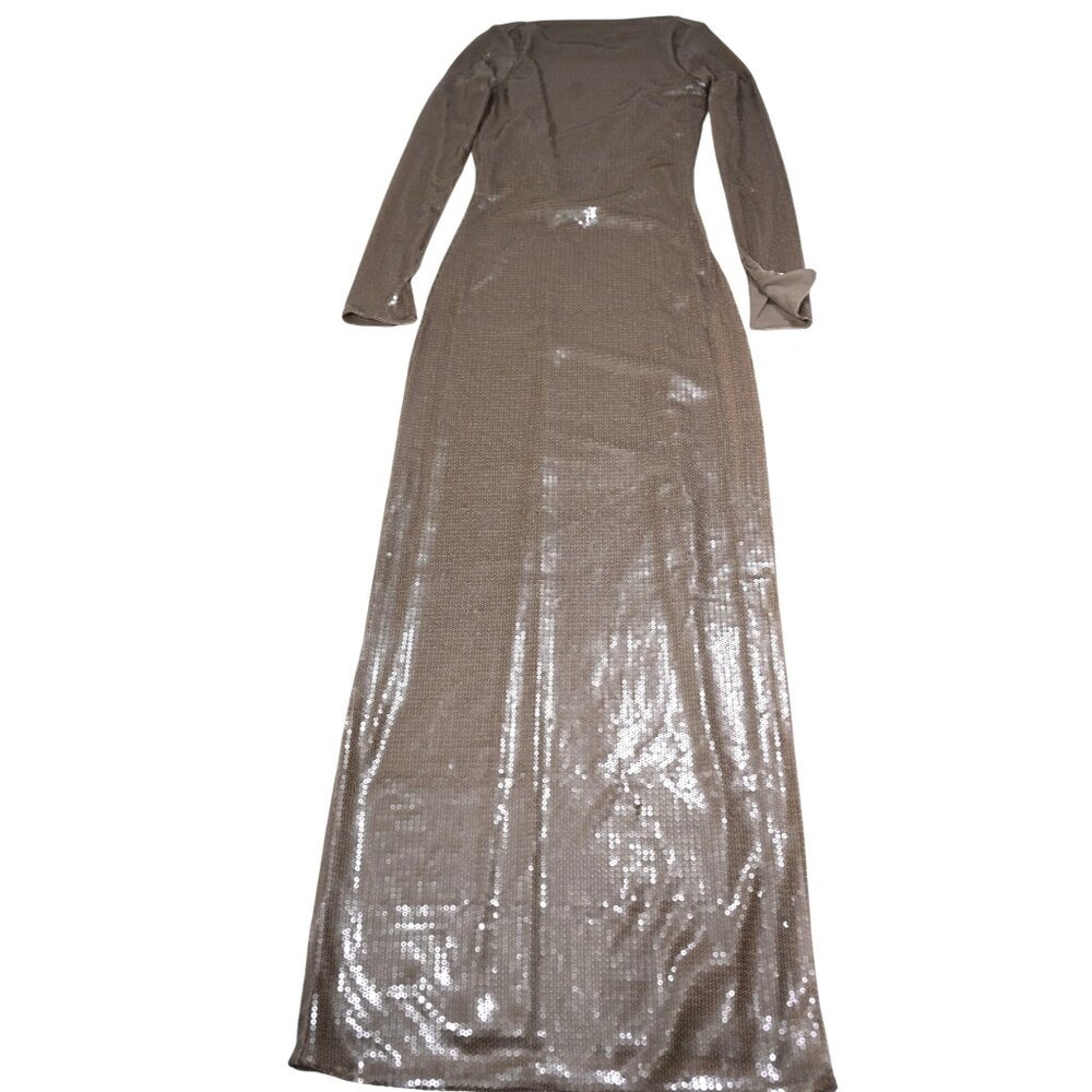 Khy Sequin Low Back Gown in Champagne